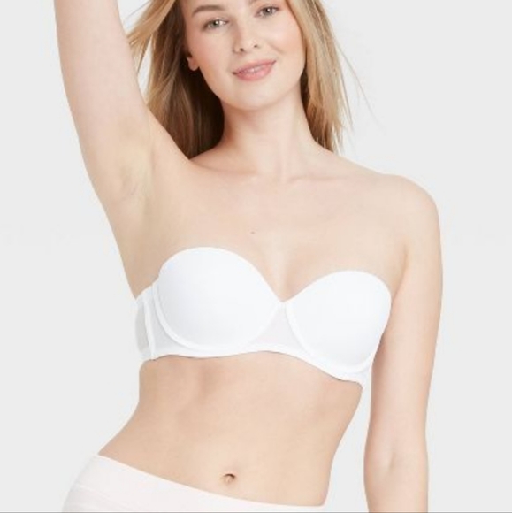 Rene Rofe White Strapless Bra 36C New with Tags - Picture 1 of 5